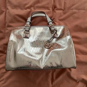 Michael Kors rose gold Grayson Satchel - large